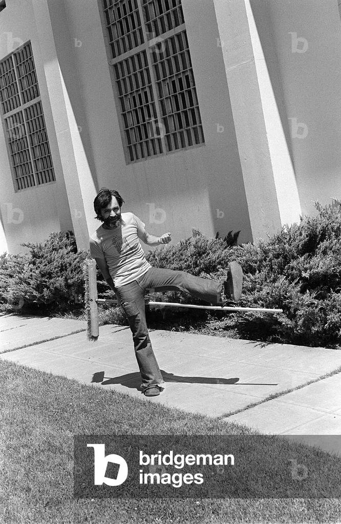 Charles Manson, August 1980 (b/w photo)