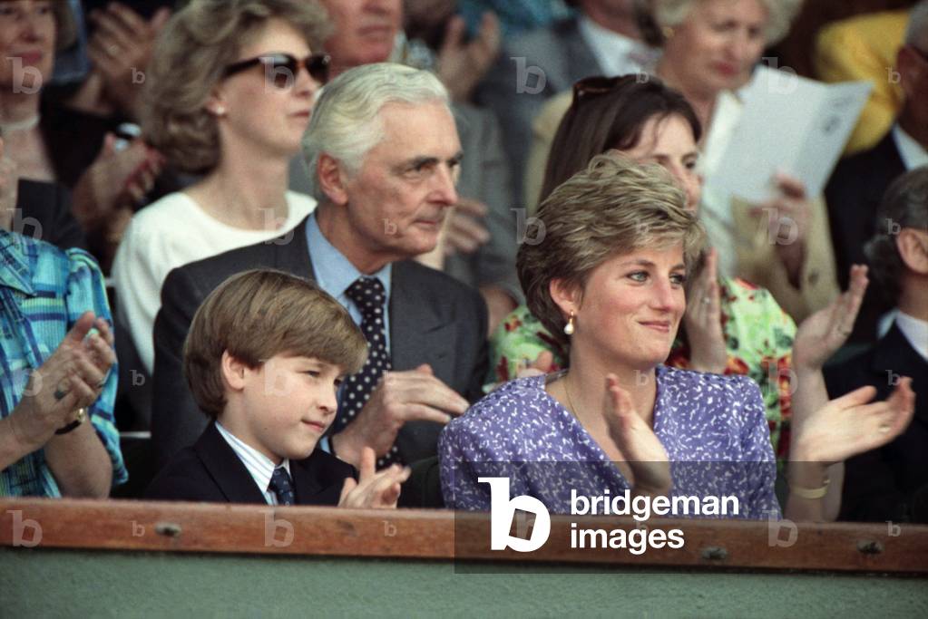 Wimbledon Ladies Final, Princess Diana and Prince William, 6th July 1991 (photo)