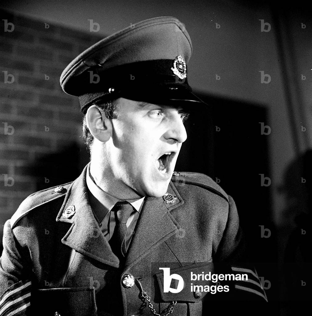 Actor John Thaw stars as Redcap in tv series, 1966 (b/w photo)