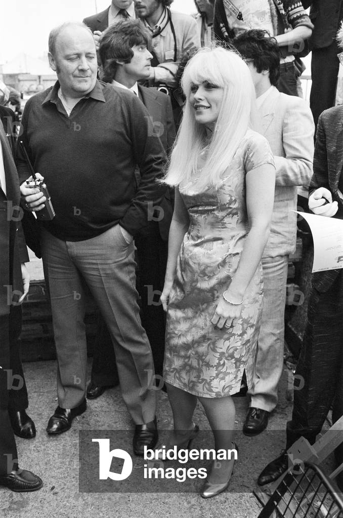 Debbie Harry at a party to celebrate publication of 'Making Tracks - The Rise of Blondie' by Debbie and boyfriend Chris Stein, and the release of 'The Hunter', the new Blondie Album. 20th May 1982 (b/w photo)