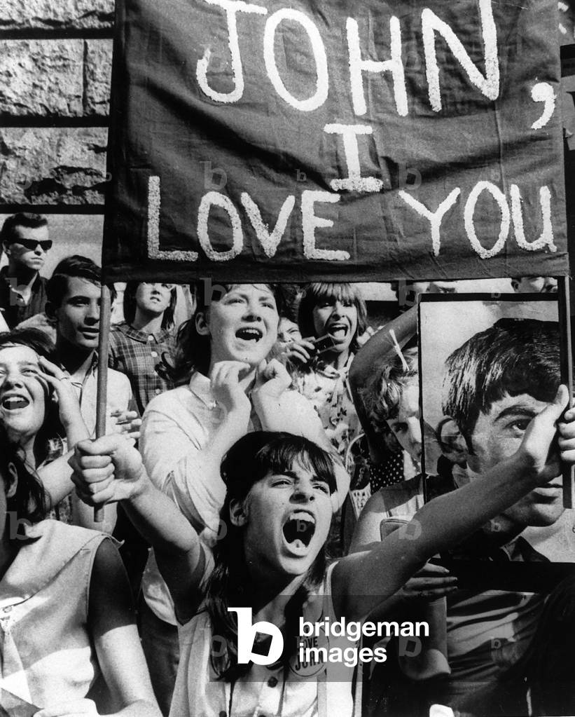 The Beatles in New York City, on their North American Tour ahead of their concert to be held at Forest Hills, 28th August 1964 (b/w photo)