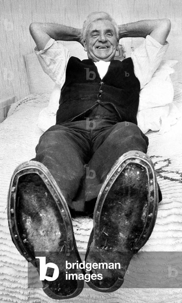Sixty eight year old John Sowerby says the answer to healthy feet is wooden soled clogs. He has been wearing them since he was 14 year old, 1970