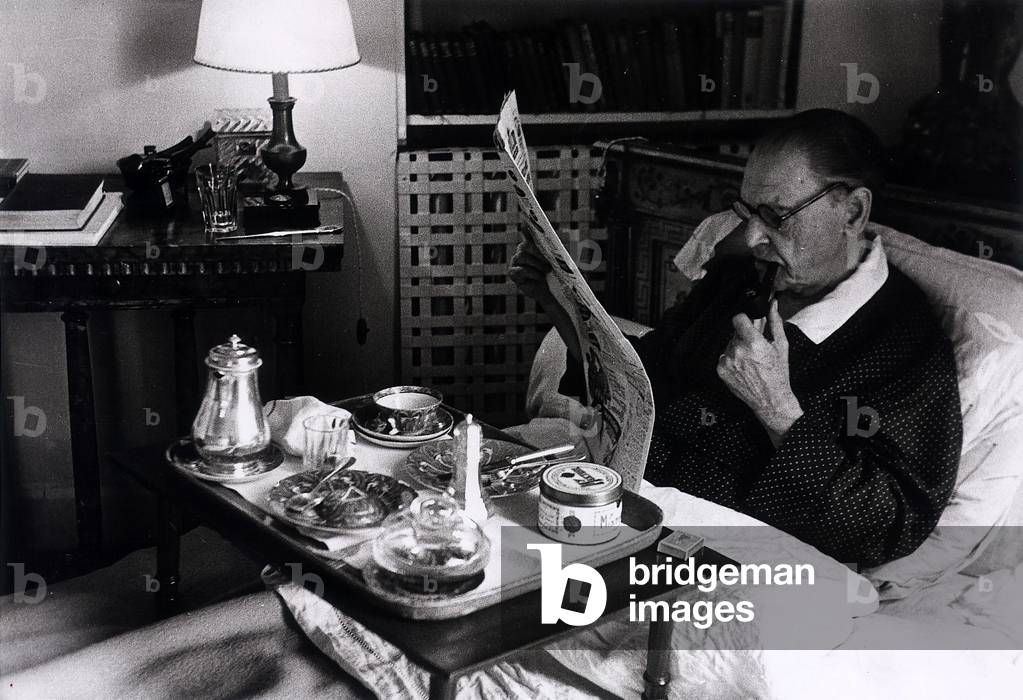 W Somerset Maugham, 1954 (b/w photo)