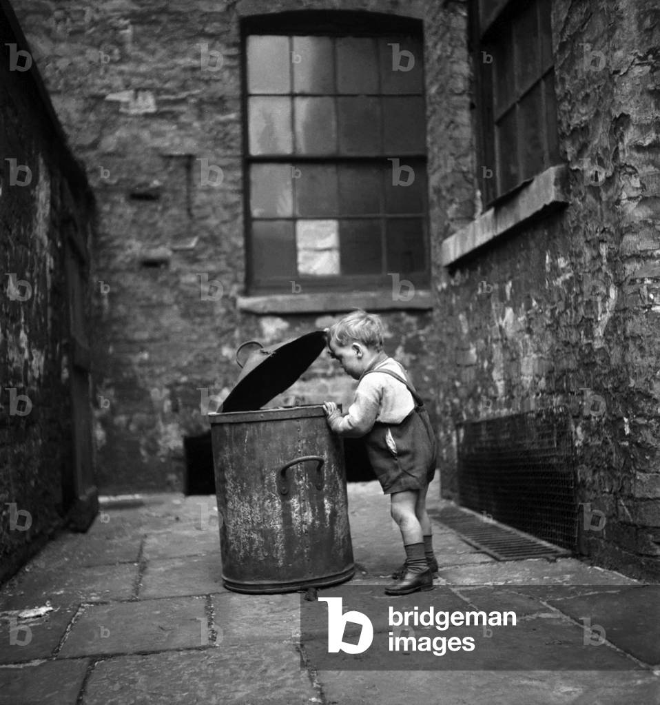Children of the Duncan family at their home in a manchester slum. February 1947 O6567-004