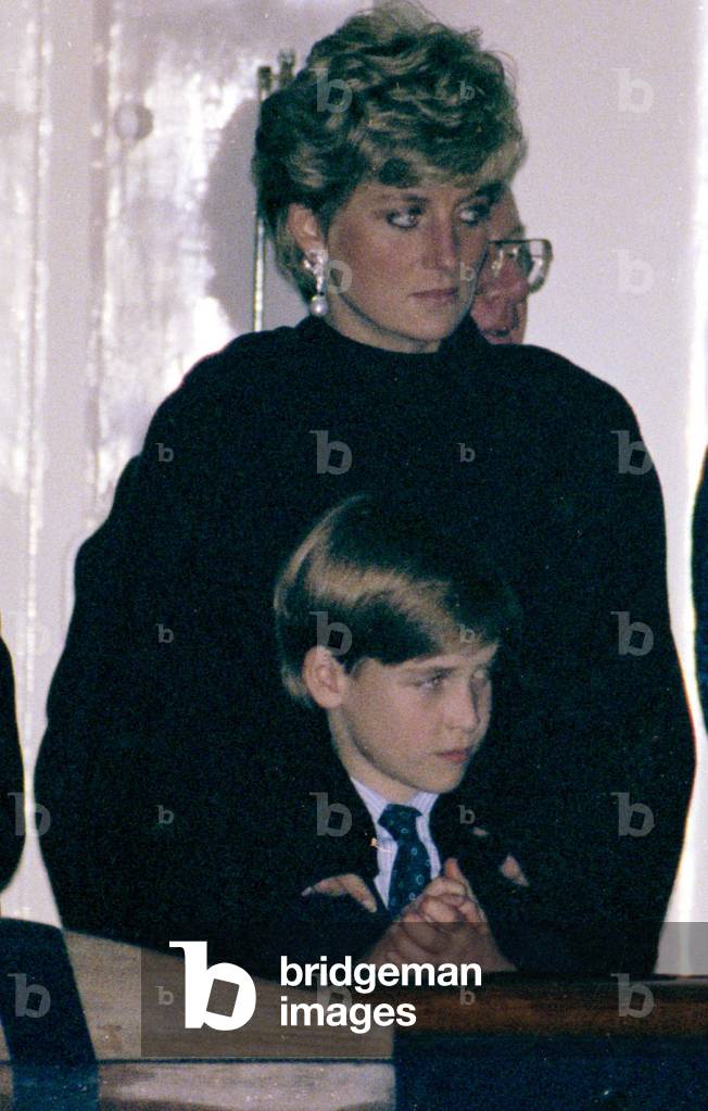 Princess Diana and Prince William aboard the Royal Yacht Britannia during the Royal tour of Canada
October 1991