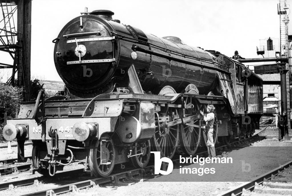 The Flying Scotsman on 12th May 1977 on tis way to Carnforth Rail Museum