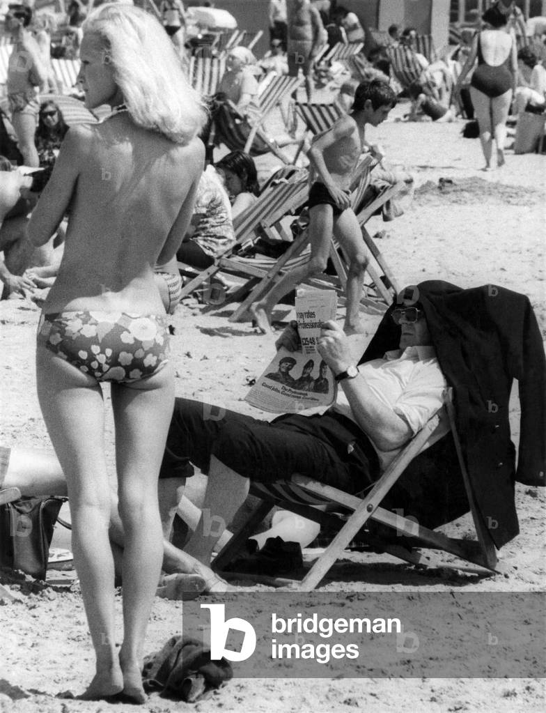 Faashion - 1970s. Topless? Margate didn't bat an eyelid.  June 1973 (photo)