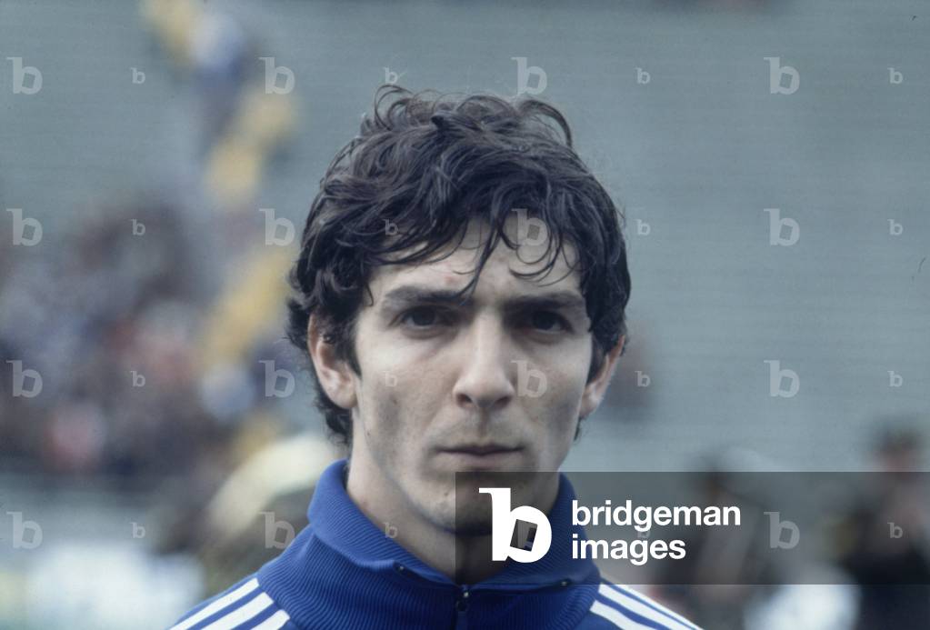 1978 World Cup Group 1 match in Mar Del Plata, Argentina. Italy 3 v Hungary 1. Italy's Paolo Rossi before the match. 6th June 1978 (photo)