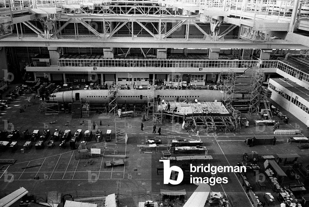 Concorde Aircraft prototype 2 at BAC Filton Bristol
Brabazon Hanger 
February 1967