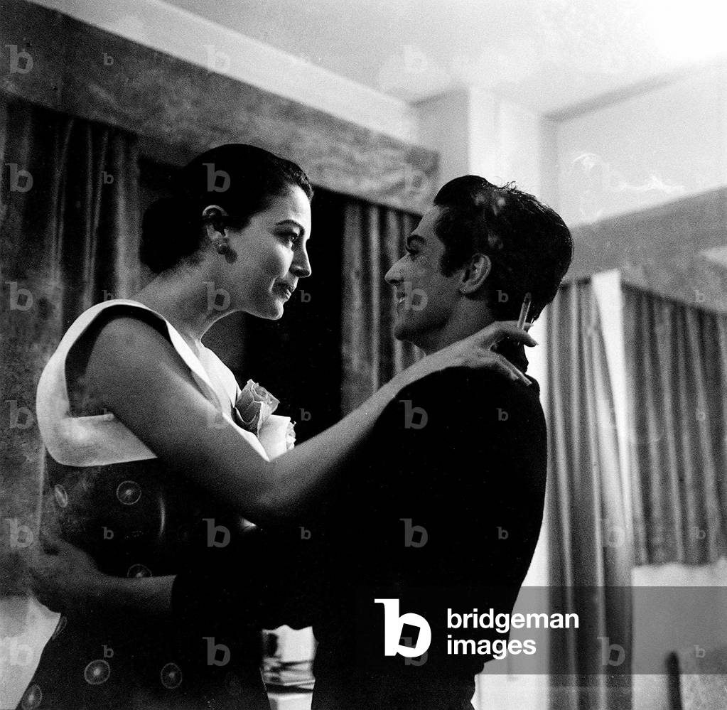 Ava Gardner July 1955 And Antonio the Spanish dancer, 1955 (b/w photo)