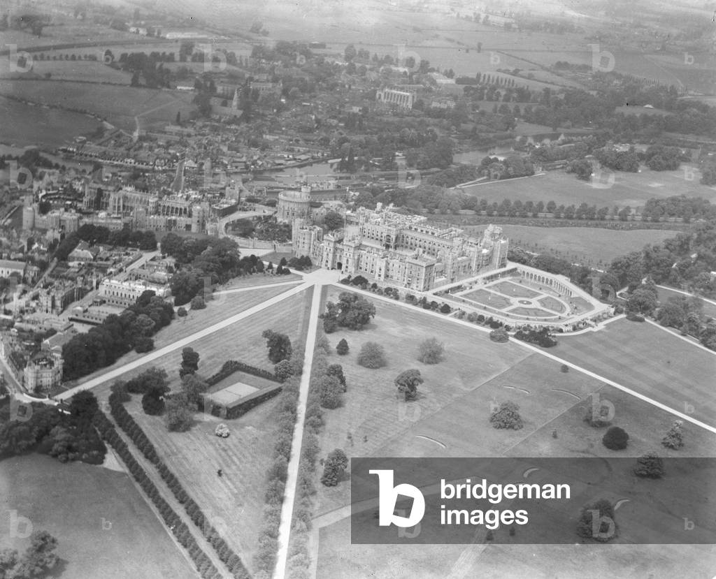 Aerial view of Windsor Castle.