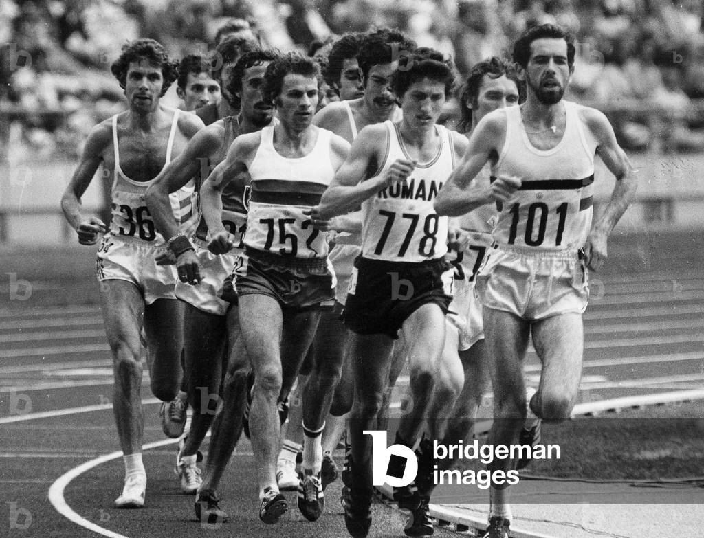 Brendan Foster runner Olympic Games 1976 (b/w photo)