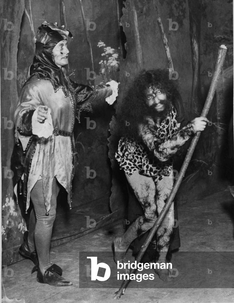 Scene from the theatre play The Tempest, 14th December 1921 (b/w photo)