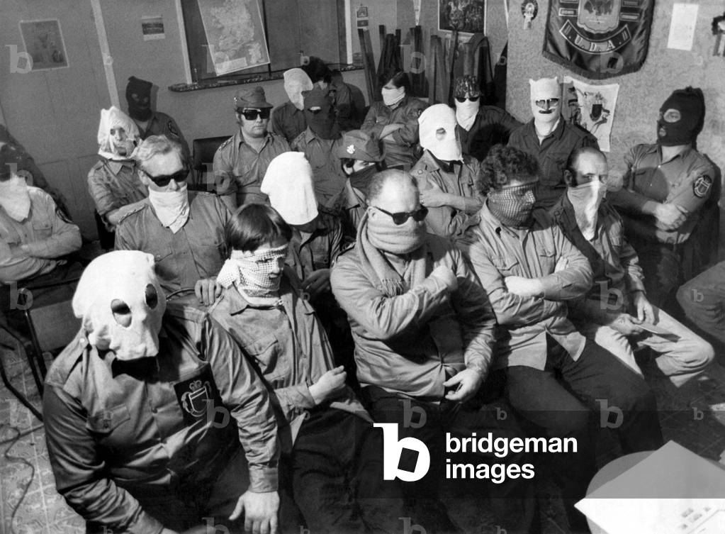 Northern Ireland Members of the U.D.A. attend a planning meeting. September 1973