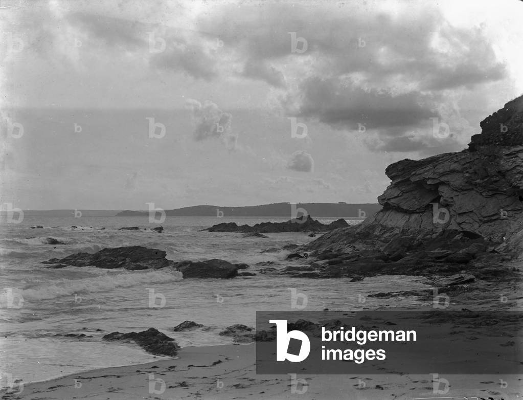 Sun Rays over the coastline near Par Cornwall, August 1927