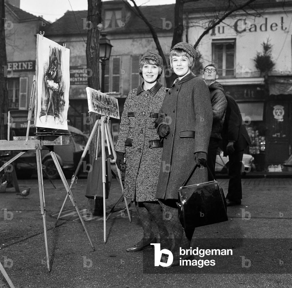Meet The Beatles Competition Winners, run by the Sunday Mirror Newspaper, meet with The Beatles backstage at the Olympia Theatre, Paris, France, during the groups residency (16th January - 4th February), pictured Monday 3rd February 1964 (b/w photo)