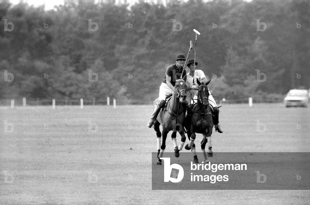 Prince Charles playing polo, 6th June 1977