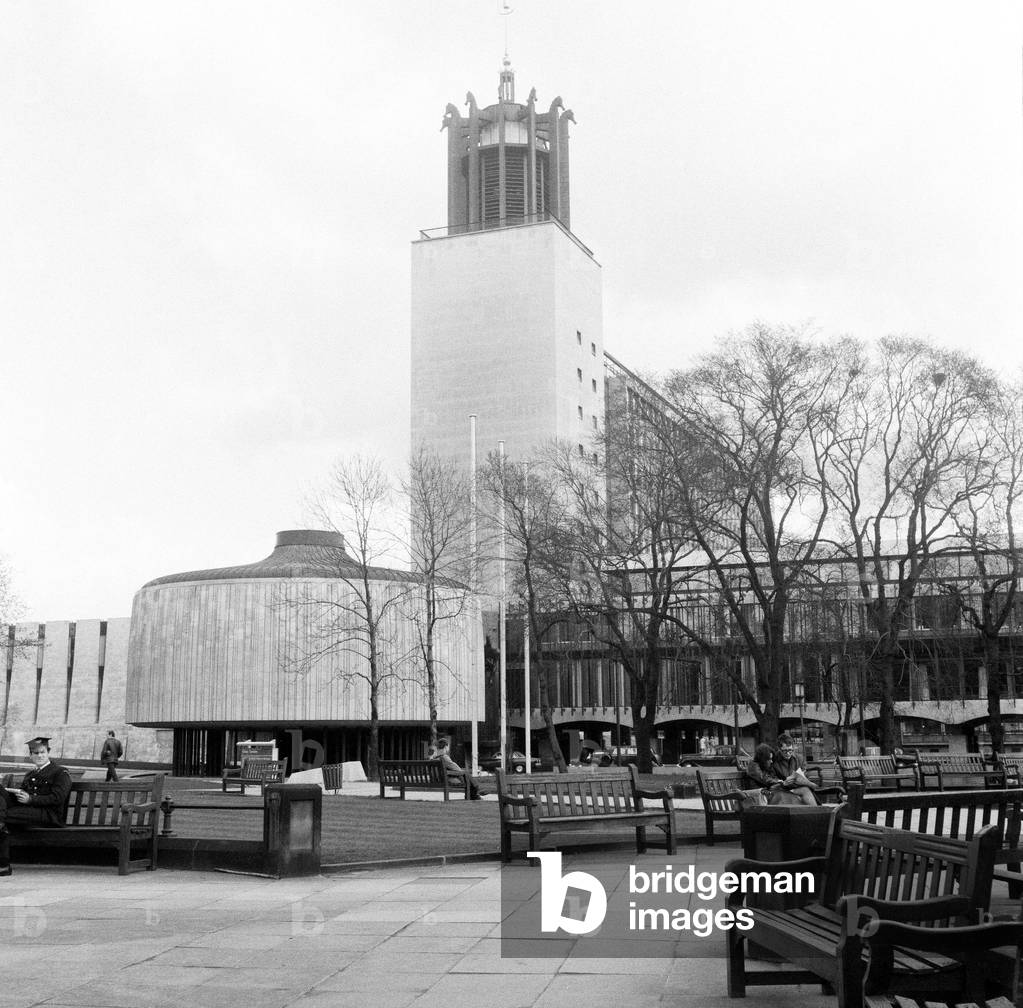 Newcastle Civic Centre, Newcastle upon Tyne, Tyne and Wear, c. 1970s (b/w photo)