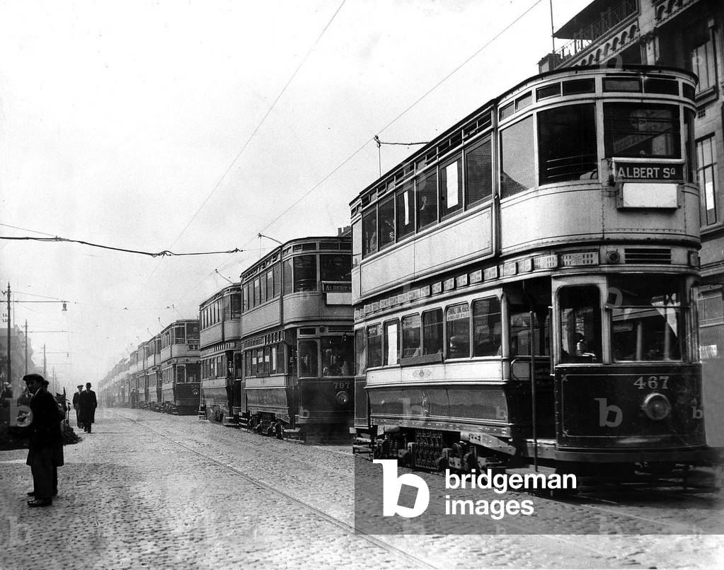 Manchester Tram, June 1938 (b/w photo)