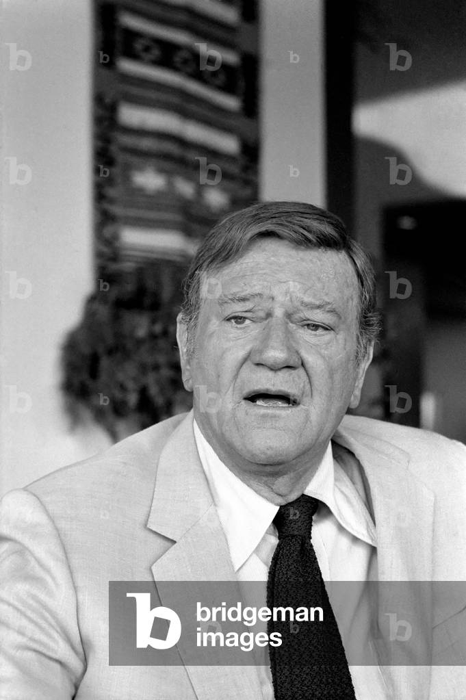 John Wayne who recently starred in 'Brannigan' photographed at home in Texas.
8th June 1975