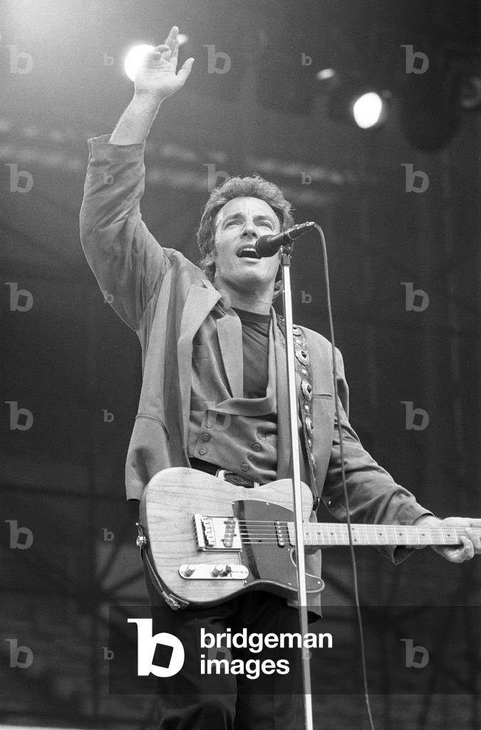 Bruce Springsteen in Concert, Villa Park, Birmingham, Tuesday 21st June 1988 (b/w photo)