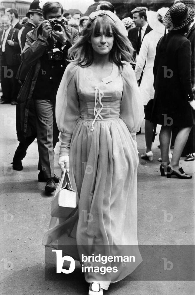 Singer Twinkle, (Lynn Ripley) seen here at Royal Ascot, June 1969 (b/w photo)