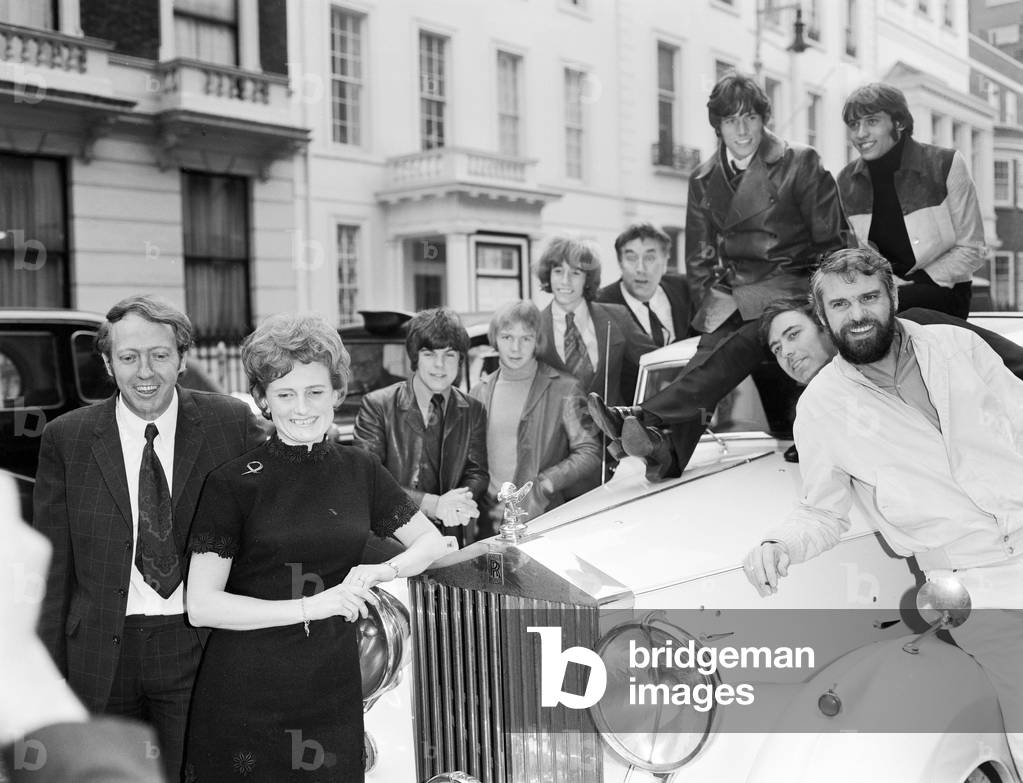 Press conference to announce the merger of The Robert Stigwood Organisation, 23rd February 1968 (b/w photo)