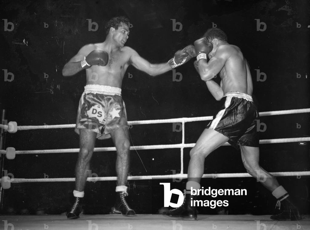 Boxing at Earls Court Arena, Kensington, London, United Kingdom, 10th July 1951 (b/w photo)