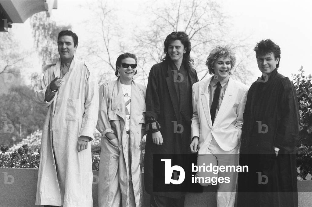 Duran Duran, music group, Photo-call, 13th May 1985 (b/w photo)