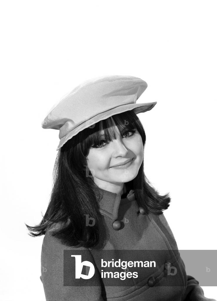 Hats Model Joanne Young, 1966 (b/w photo)