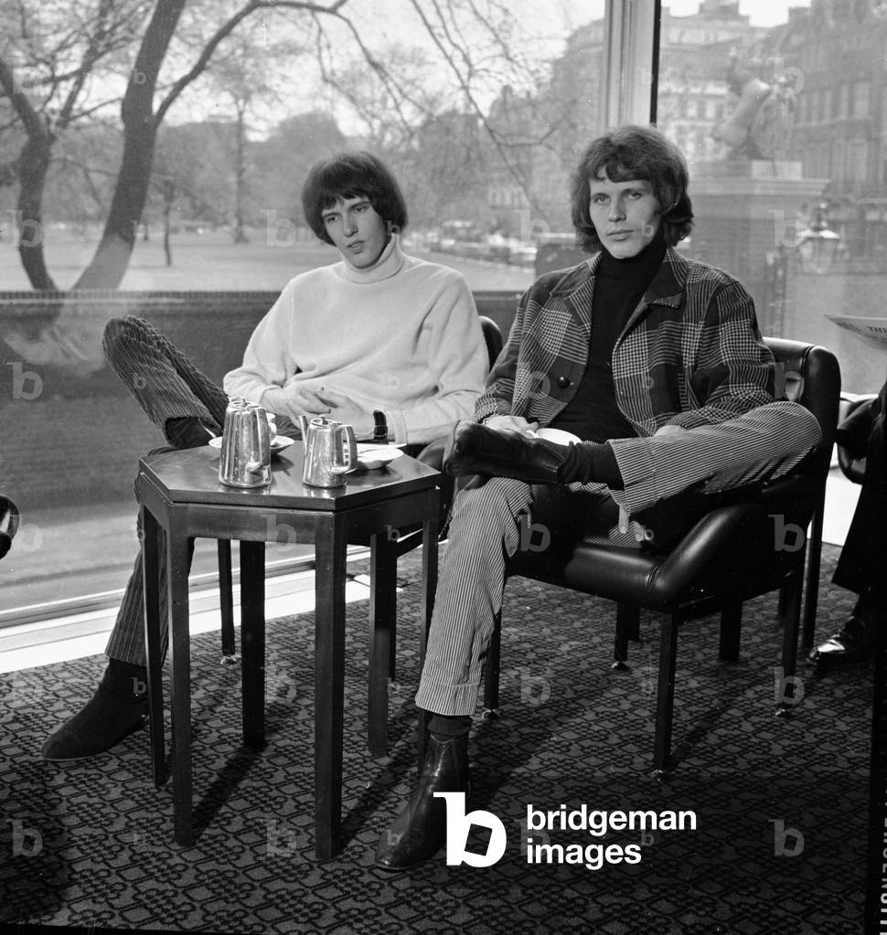 Pop singers Gary and John of the Walker Brothers at the Royal Garden Hotel in Kensington before taking part in a 20 mile 