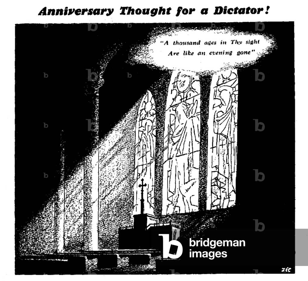 Anniversary Thought for a Dictator!, 3rd September 1940 (b/w illustration)
