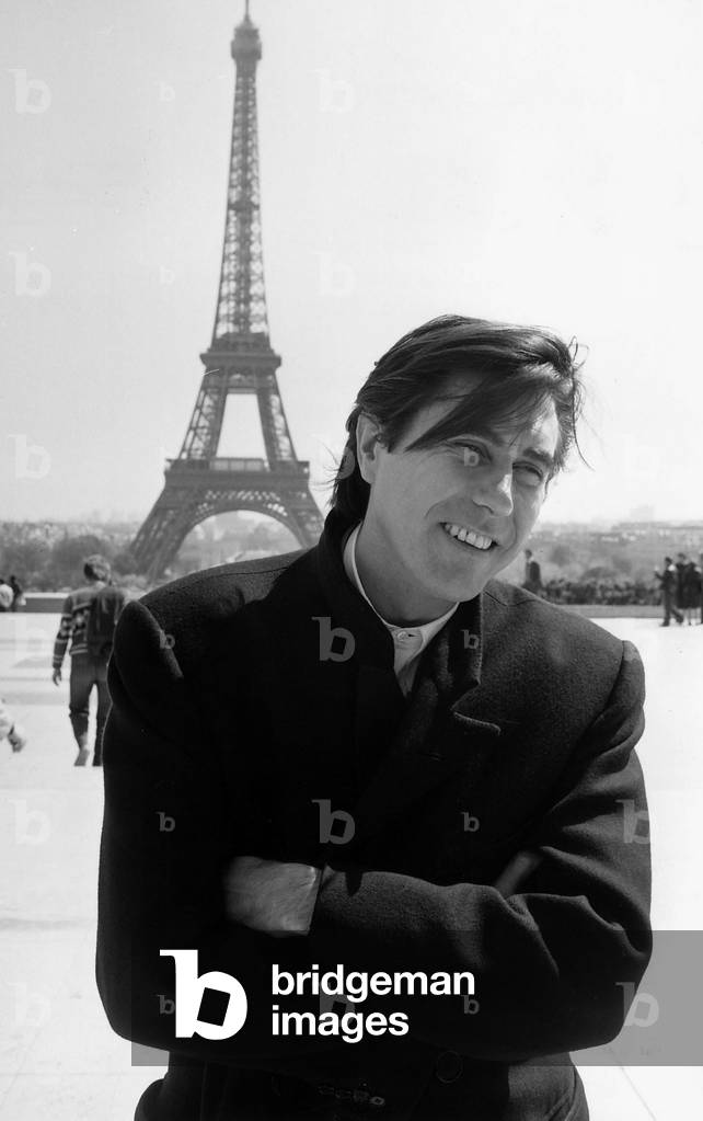 Bryan Ferry, Paris, 1985 (b/w photo)