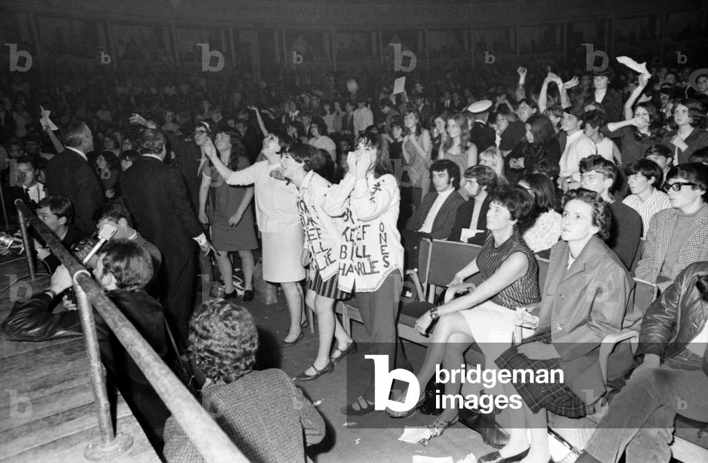 Rolling Stones fans at Royal Albert Hall, London. 23 September 1966 during their tour with Ike & Tina Turner
