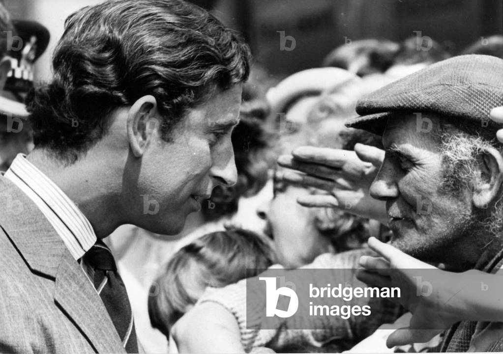 Prince Charles, The Prince of Wales during his visit to the North East, 31 May 1978 (b/w photo)