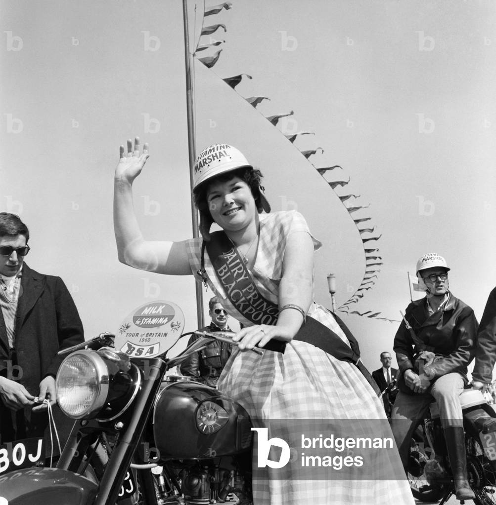 Blackpool beach lost children/sailing/crowds. June 1960