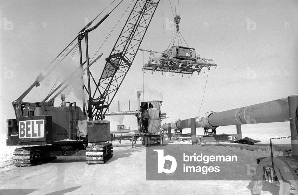 Prudhoe Bay Alaska, April 1977 (b/w photo)