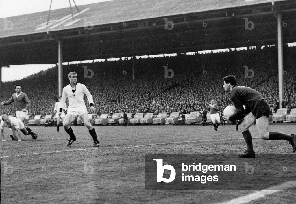 European Cup Winners Cup Semi Final second Leg at Ibrox May 1967Rangers 1 v Slavia Sofia 0 (Rangers win 2-0 on aggregate)Sofia goalkeeper saves a shot from Jim Forrest of Rangers (photo)