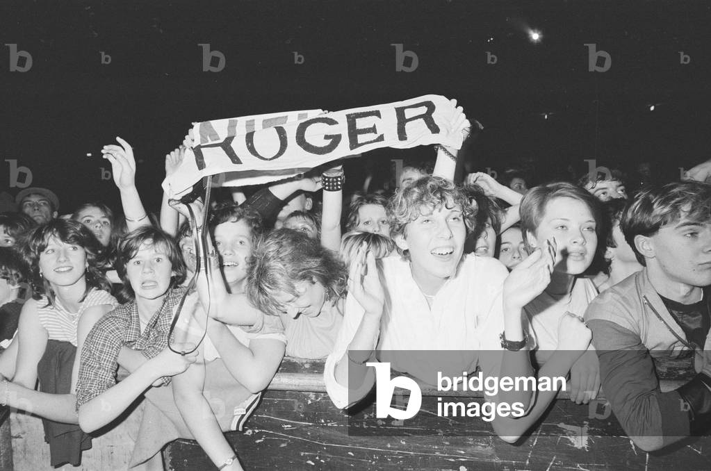 Duran Duran, music group, The Rio Tour, December 1982 (b/w photo)