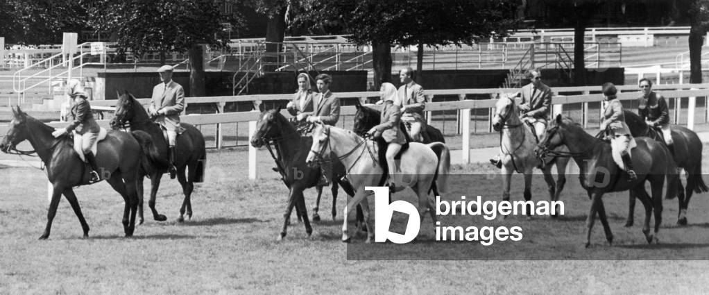 The Royal Family at Ascot, The Queen, Prince Charles, Lord Snowdon and The Duke and Duchess of Kent.
21st June 1968.