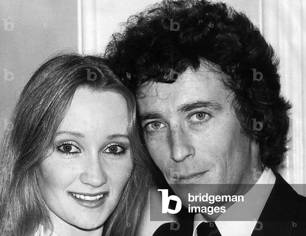 Robert Powell actor star of Jesus Christ Superstar with his leading Lady. 1978