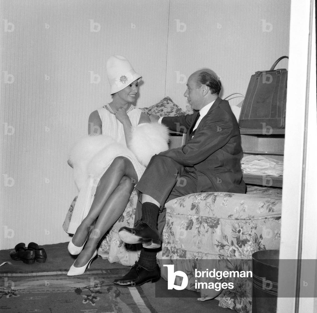Journalist Donald Zec and actress Sophia Loren, 10th June 1960 (b/w photo)