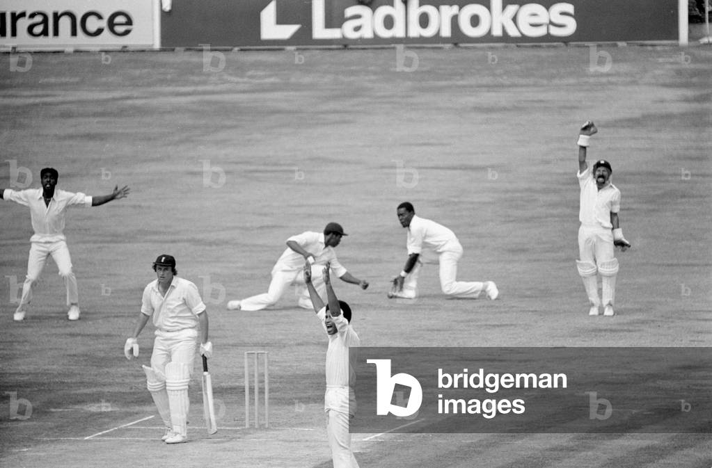 England v West Indies at Kennington Oval, London, Aug 12-17, 1976 (b/w photo)