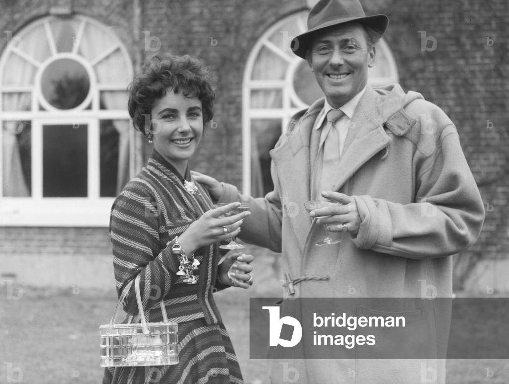 Michael Wilding, Elizabeth Taylor, 4th March 1952 (b/w photo)