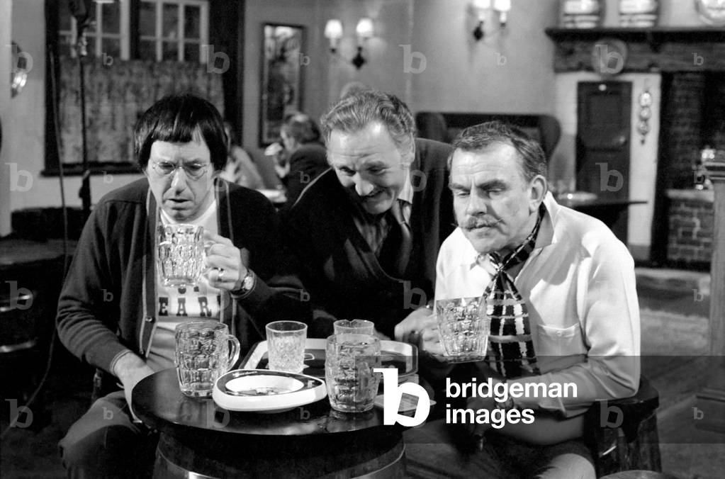 Carry on Behind now in production at Pinewood Studios, 22nd March 1975 (b/w photo)