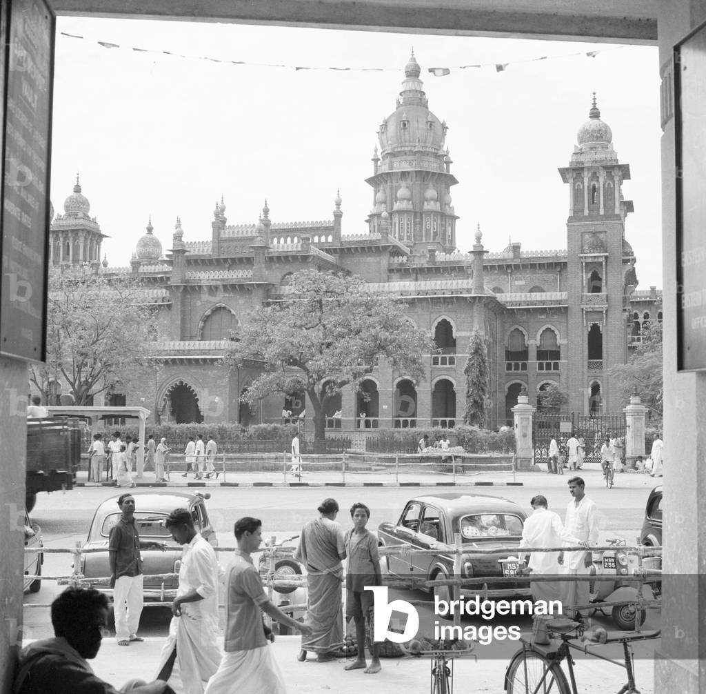 Street scenes in Bombay India February 1961 (b/w photo)