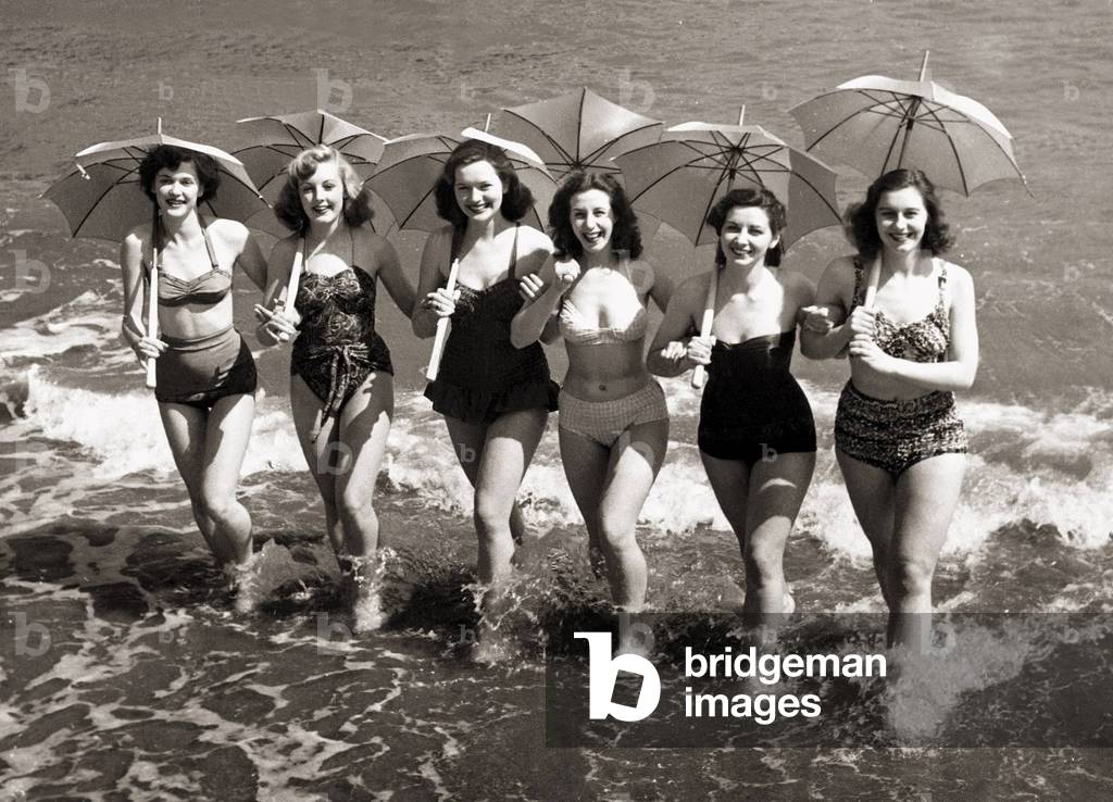 Girls from the show Revels, 1951 (b/w photo)