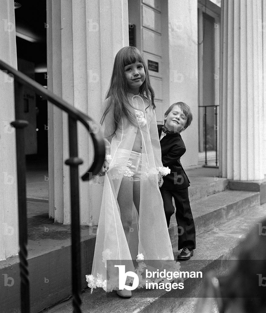 Children's fashion, 1969 (b/w photo)