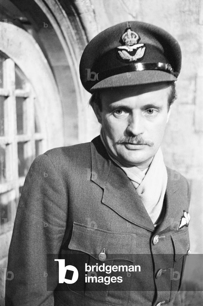 Actor David McCallum on the film set during filming of 'Colditz', the BBC TV series. He played the part of Flight Lieutenant Simon Carter. Ealing Studios, London, 7th September 1973.