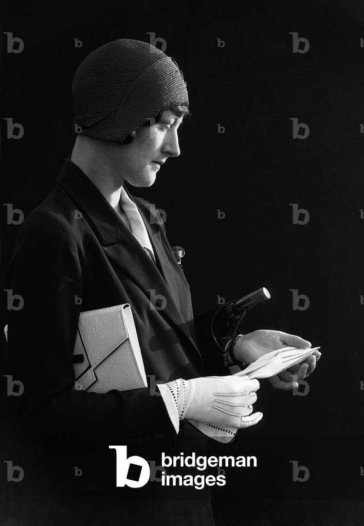 Mannequin seen here modelling the latest 1932 summer fashions 1st July 1932 (b/w photo)